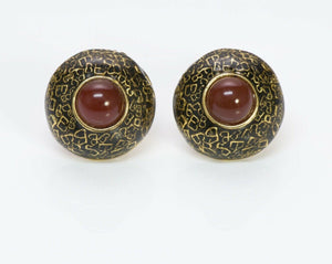 BALENCIAGA Maison Gripoix 1950’s Enamel Glass Earrings