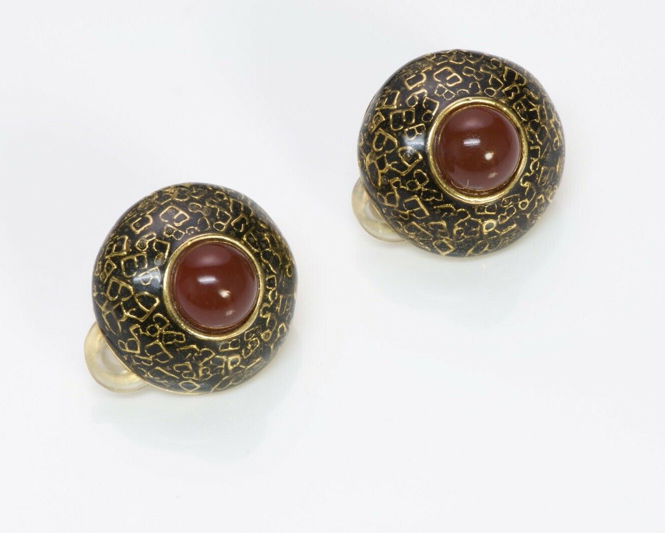 BALENCIAGA Maison Gripoix 1950’s Enamel Glass Earrings