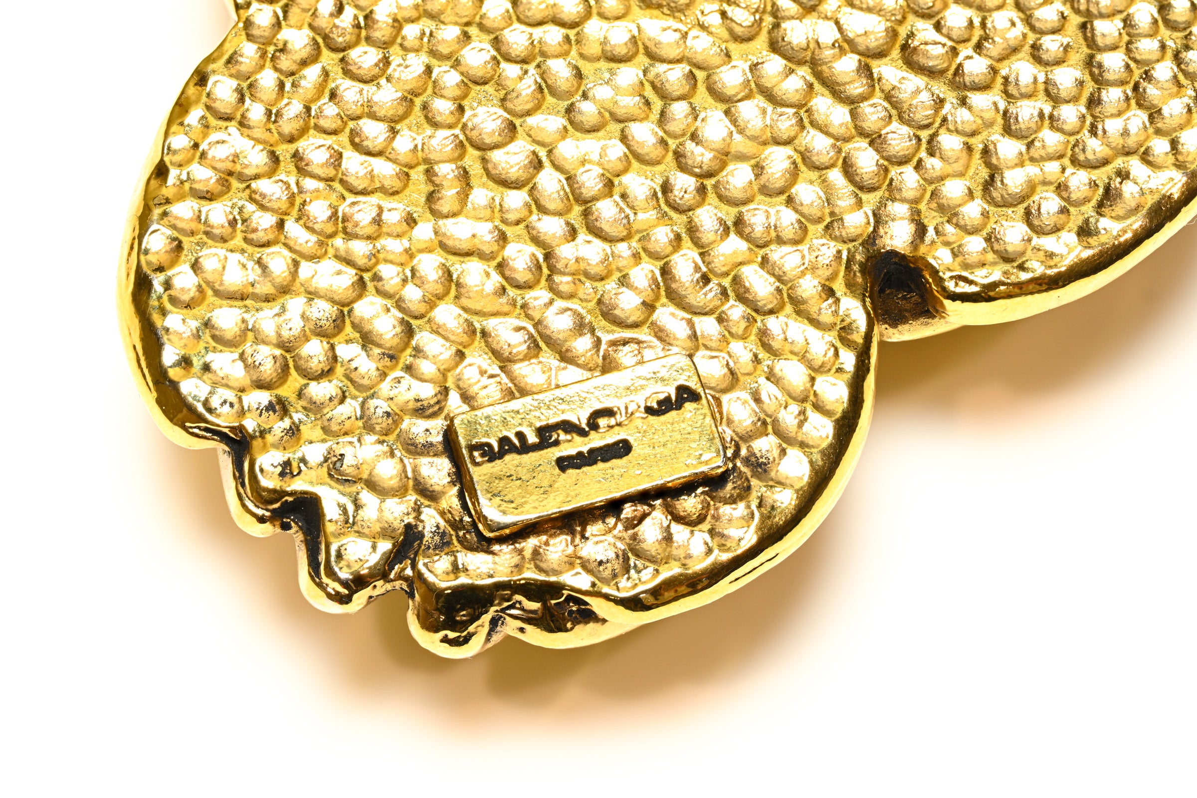 Vintage Balenciaga Paris Gold Plated Large Banana Brooch 4