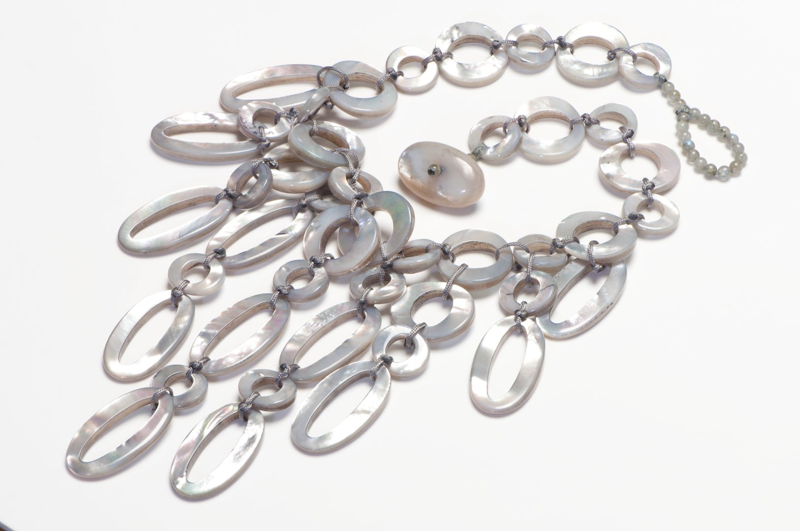 Barbara Harris Bubble Mother of Pearl Necklace - DSF Antique Jewelry