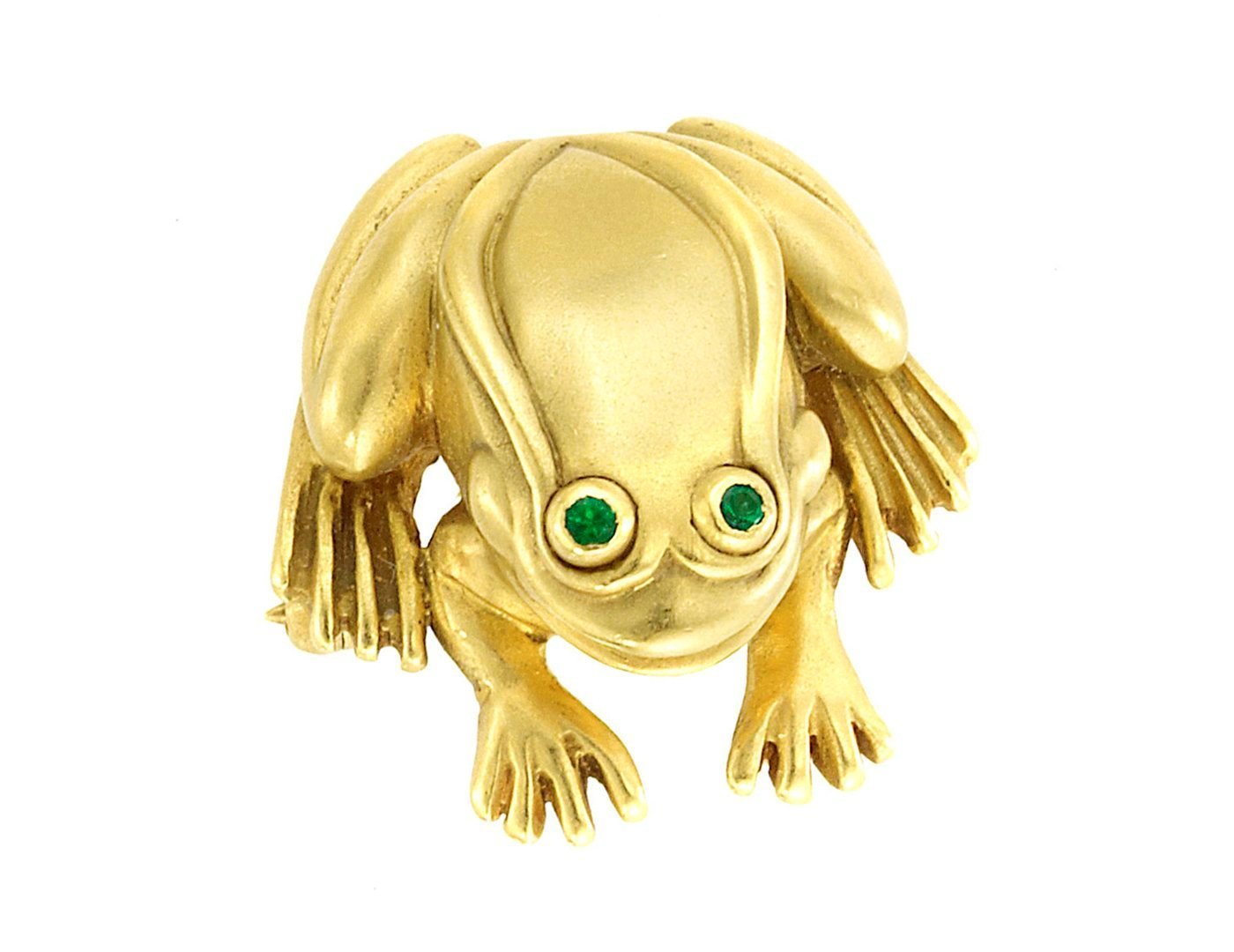Barry Kieselstein-Cord 18K Gold Frog Pin Brooch - DSF Antique Jewelry