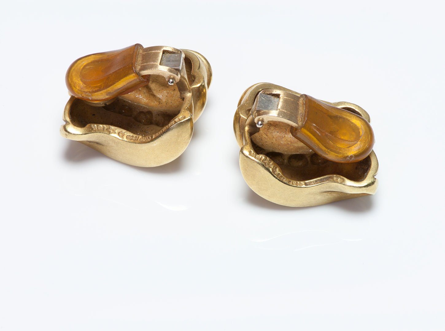 Barry Kieselstein-Cord 18K Gold Scroll Earrings - DSF Antique Jewelry