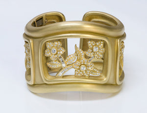 Barry Kieselstein-Cord Gold Diamond Cuff Bracelet