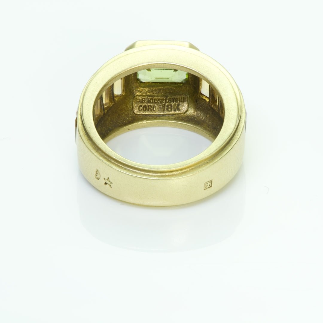 Barry Kieselstein-Cord Gold Peridot & Topaz Ring