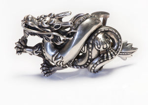 Barry Kieselstein Cord Silver Dragon 🐉  Belt Buckle