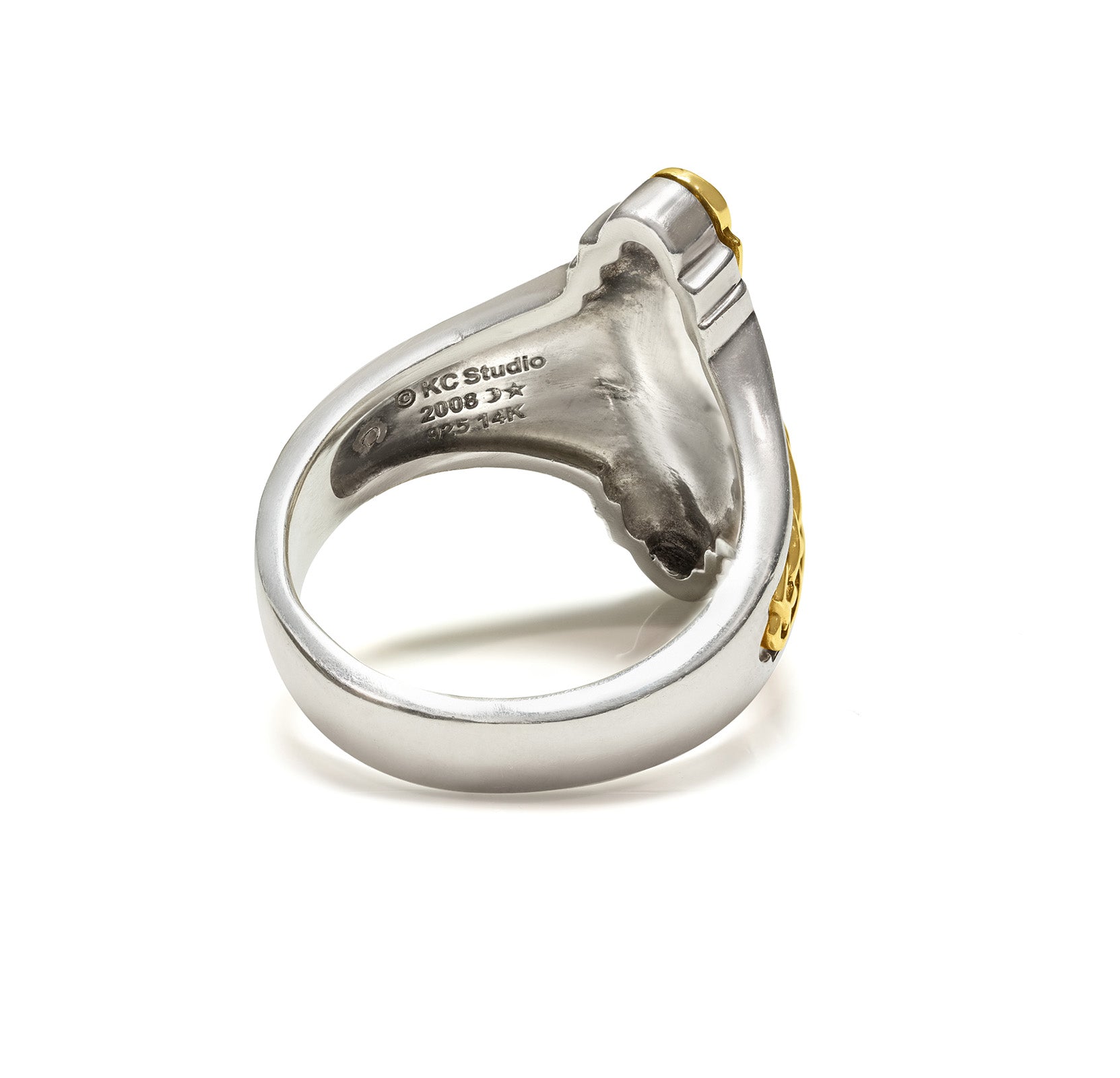 Barry Kieselstein-Cord Silver Gold Celtic Knot Men's Ring