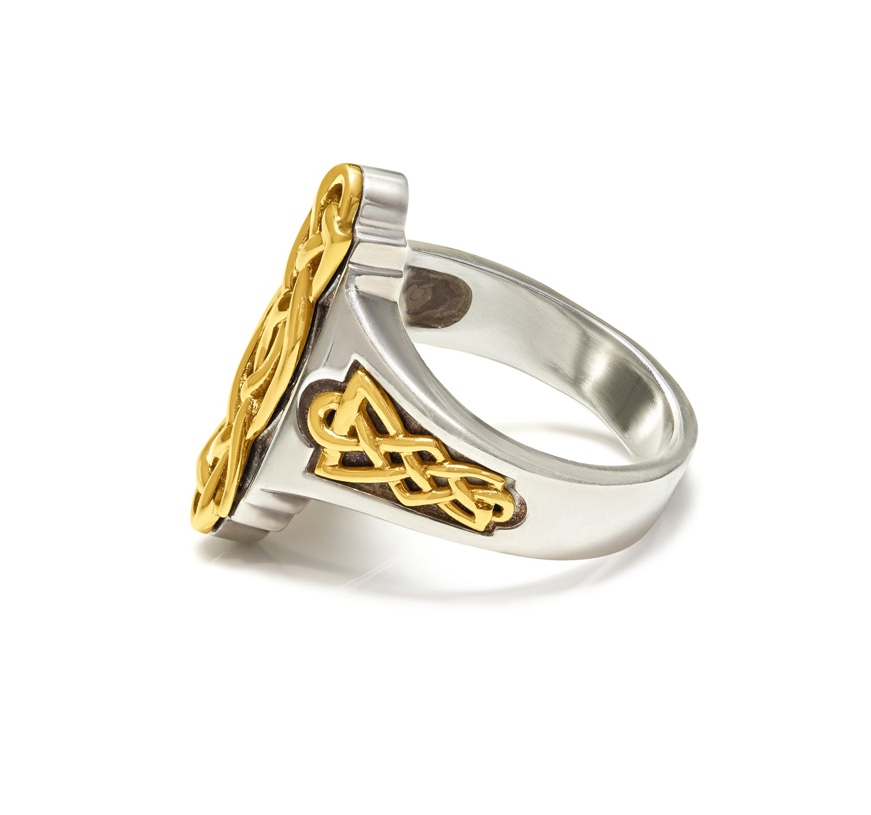 Barry Kieselstein-Cord Silver Gold Celtic Knot Men's Ring