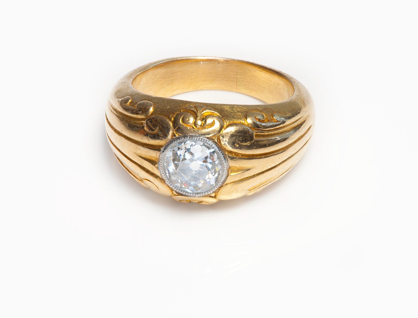 Belle Epoque 18K Gold Old Mine Cut Diamond Ring
