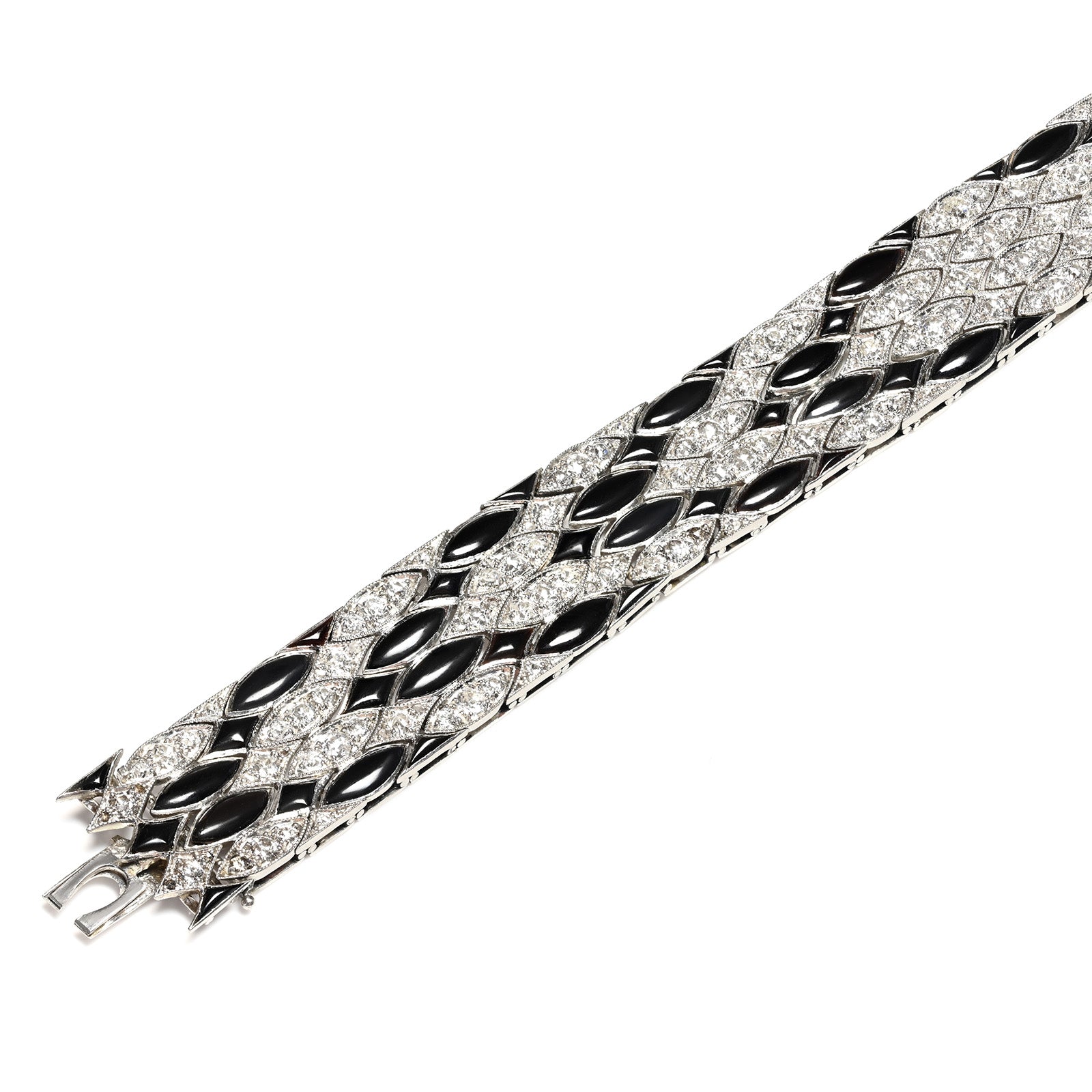 Antique Belle Epoque Platinum Diamond Bracelet 