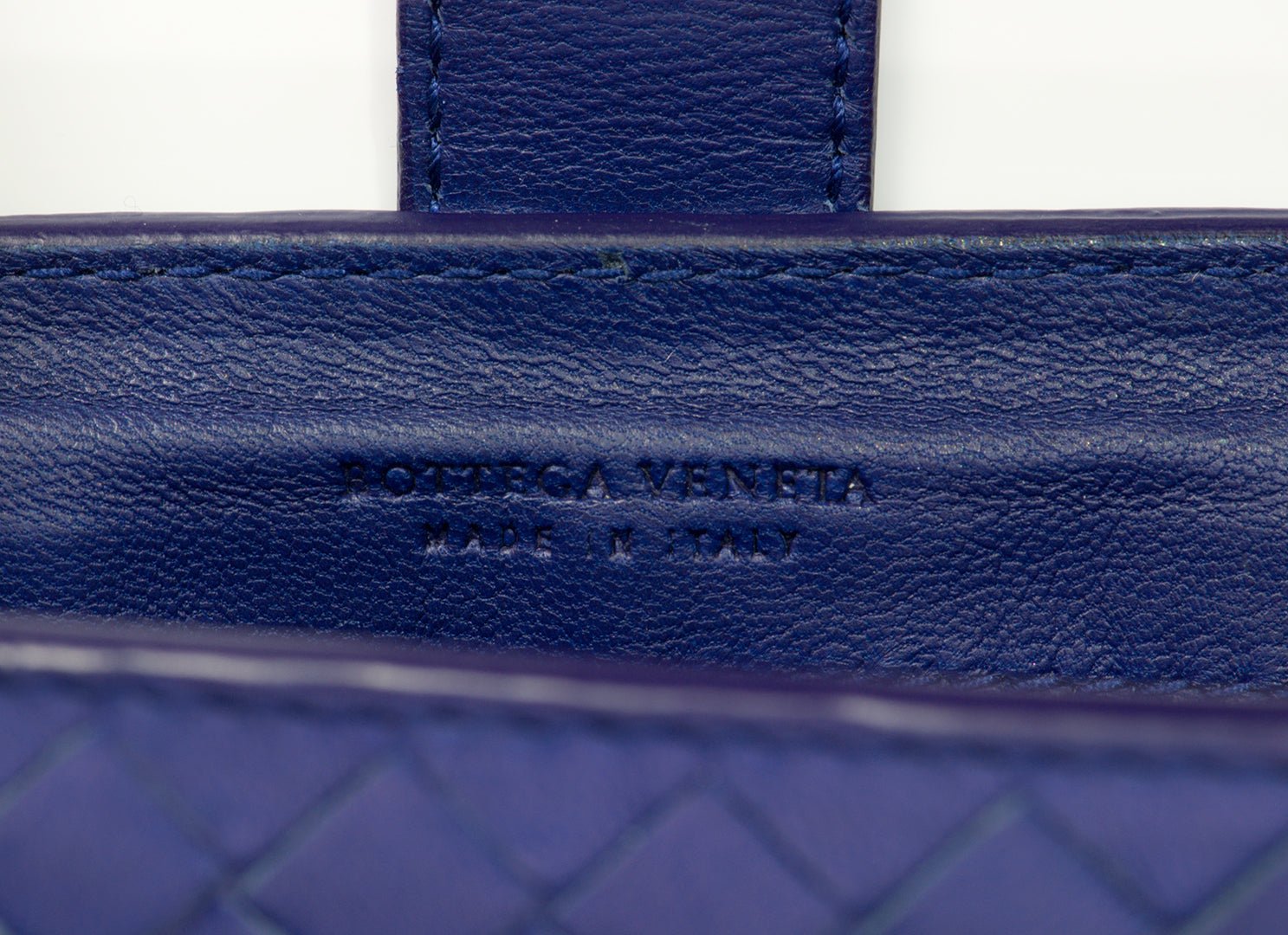 Bottega Veneta Blue Intrecciato Leather iPad Case - DSF Antique Jewelry