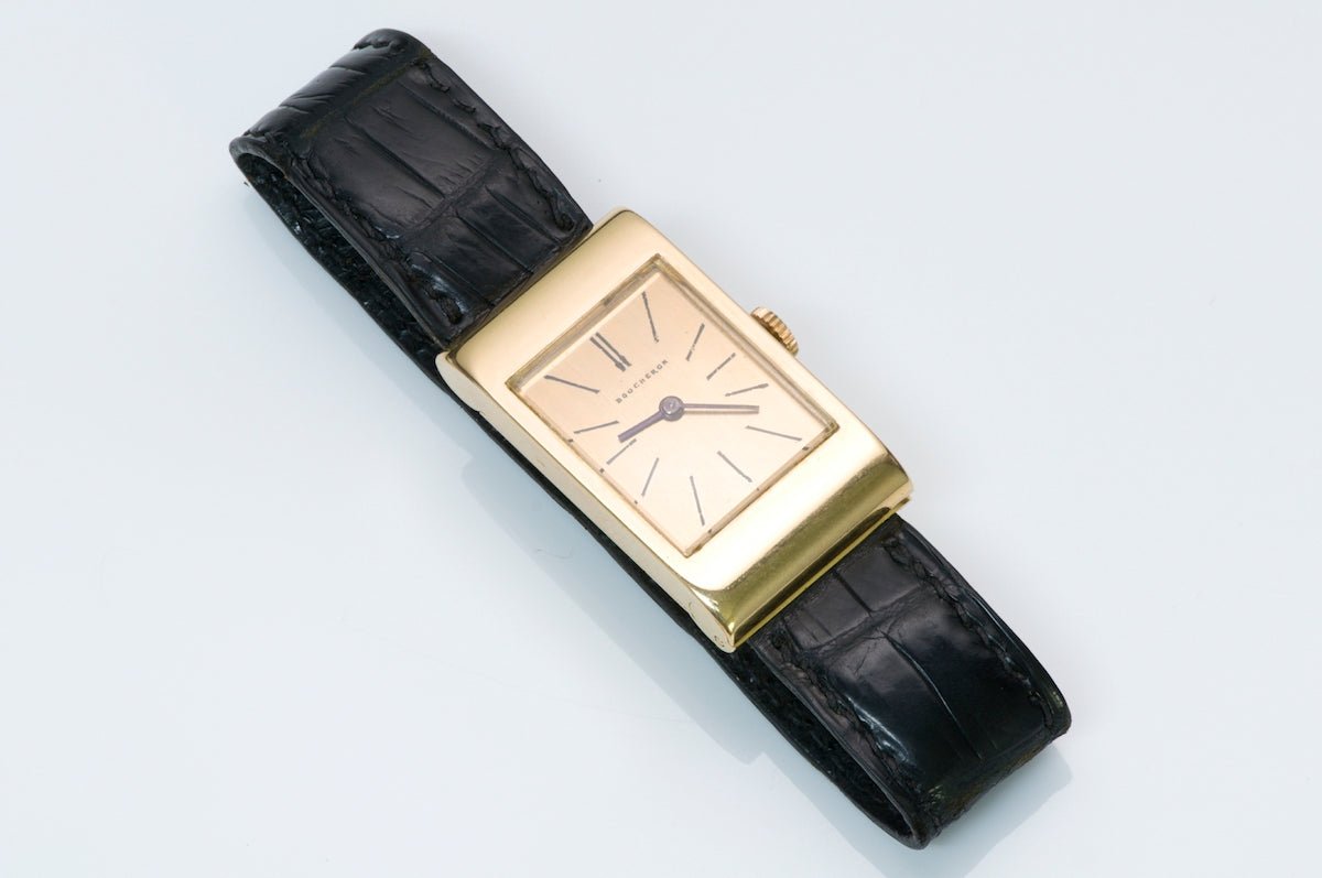Boucheron Paris 18K Yellow Gold Watch - DSF Antique Jewelry