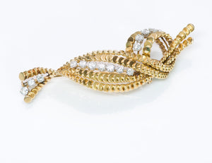 Boucheron Paris Diamond 18K Gold Brooch Pin