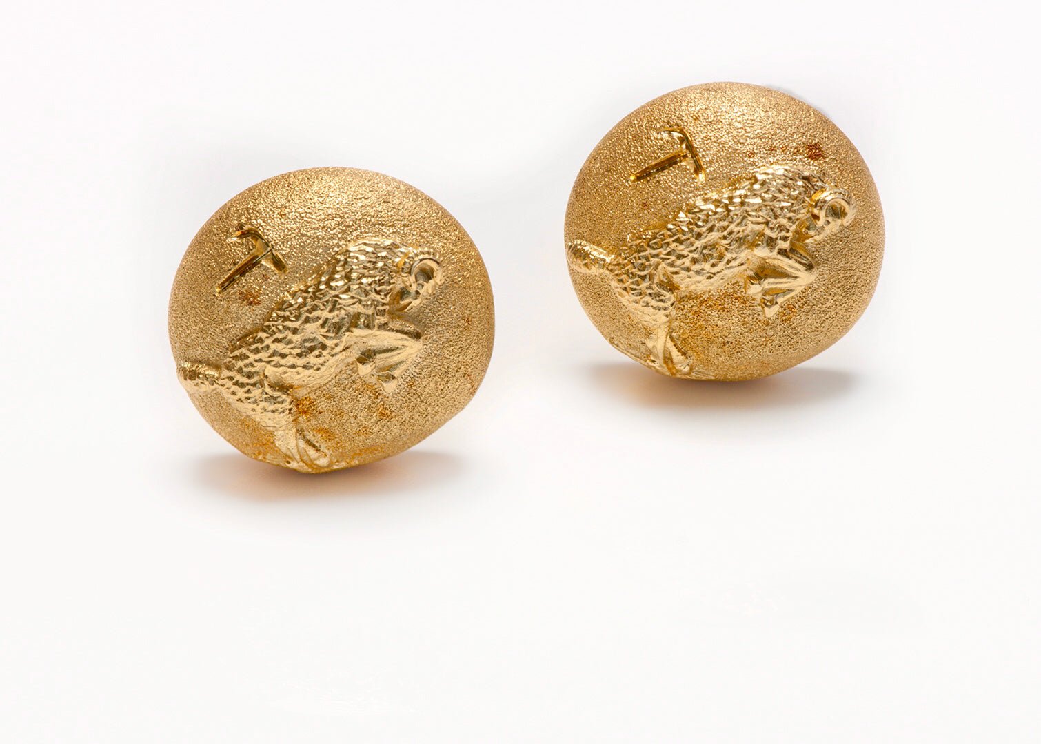 Buccellati 18K Gold Aries Ram Zodiac Cufflinks - DSF Antique Jewelry