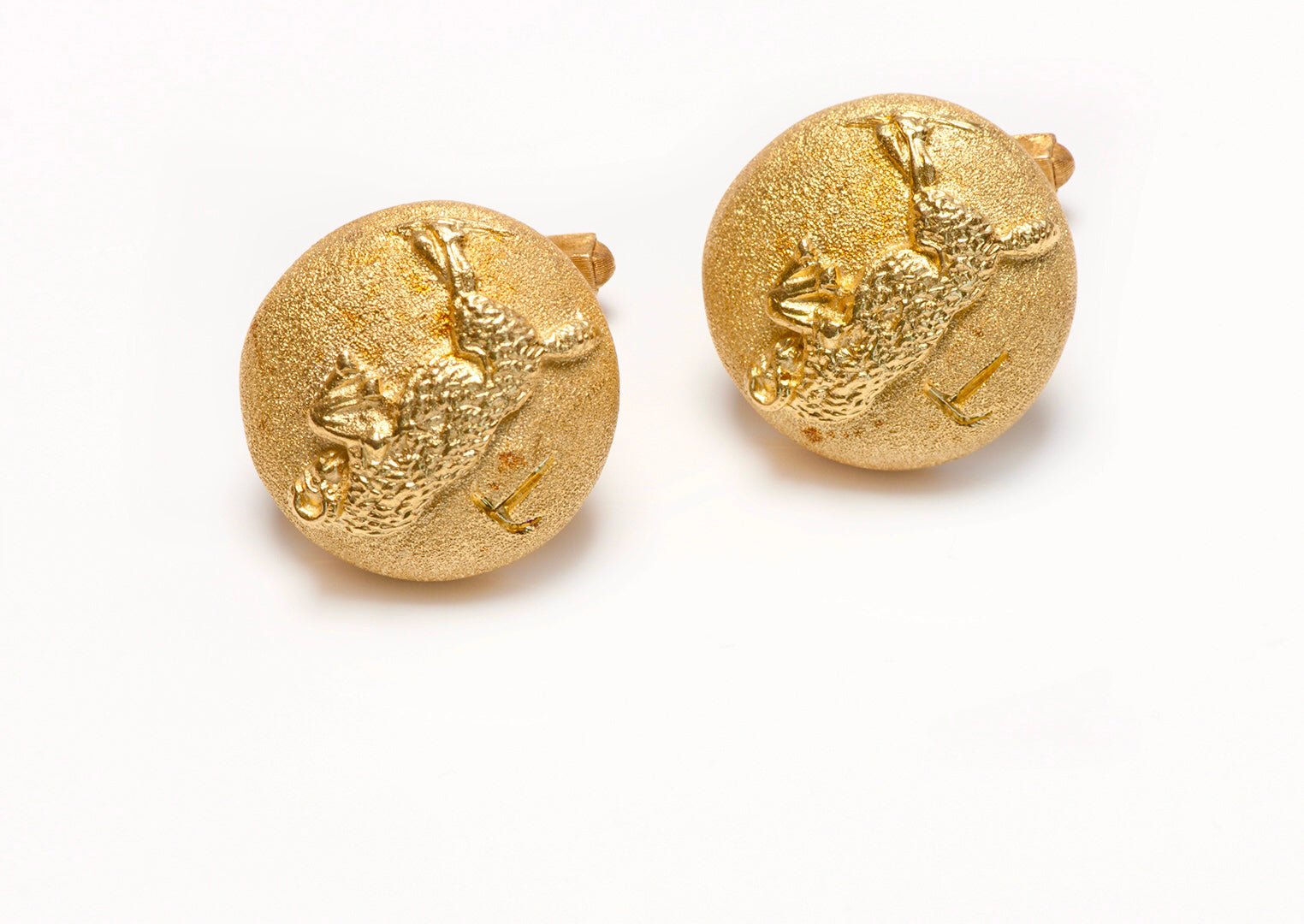 Buccellati 18K Gold Aries Ram Zodiac Cufflinks