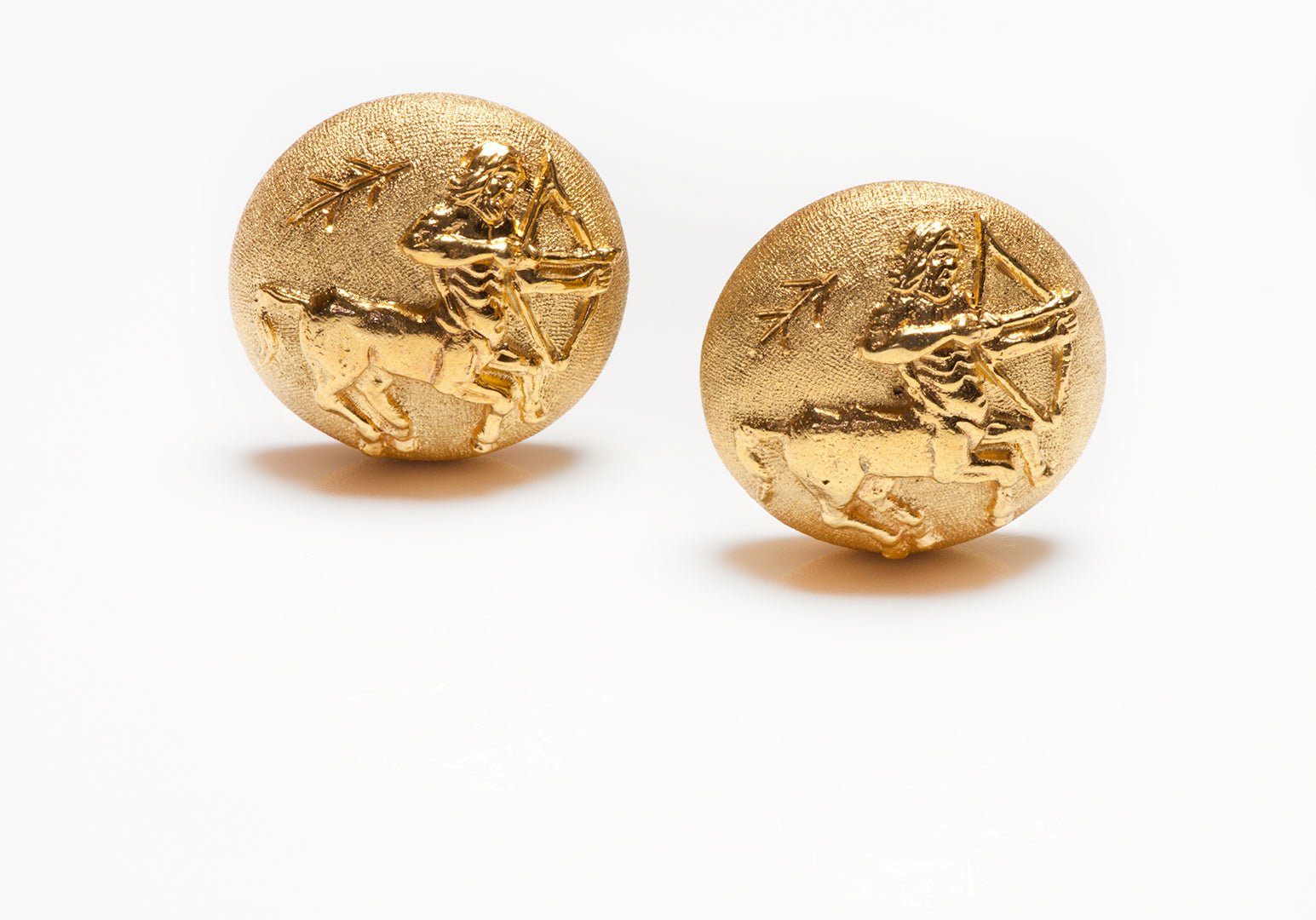Buccellati Gilt Silver Sagittarius Zodiac Cufflinks - DSF Antique Jewelry