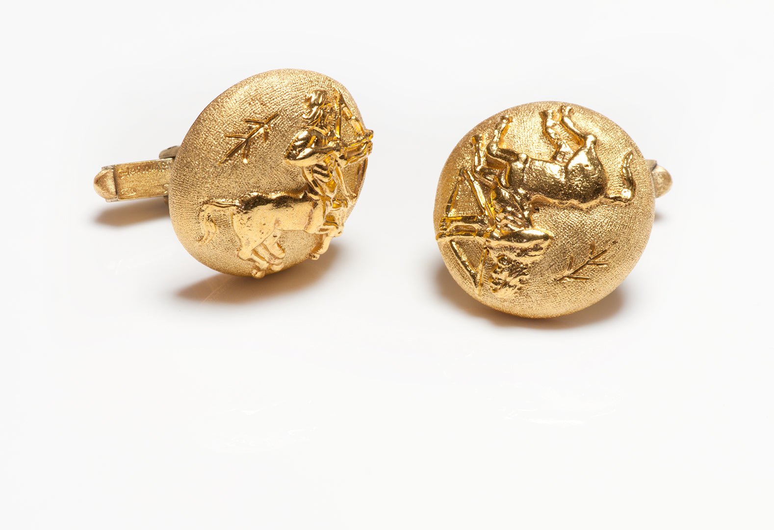 Buccellati Gilt Silver Sagittarius Zodiac Cufflinks