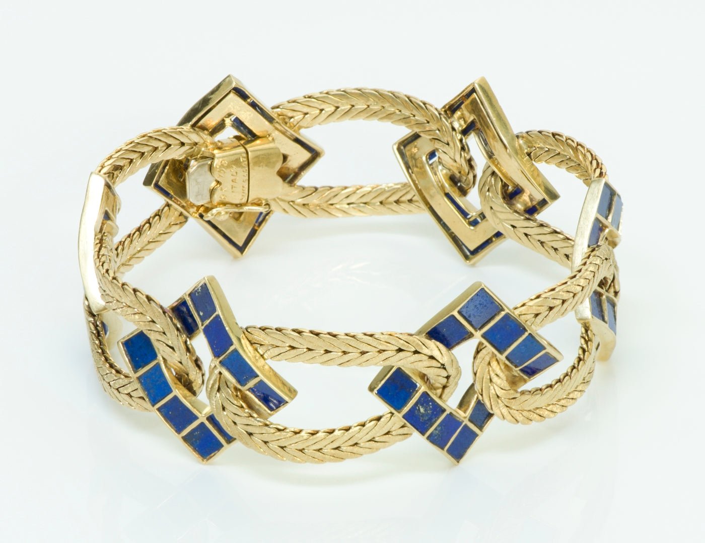 Buccellati Lapis & Gold Bracelet - DSF Antique Jewelry