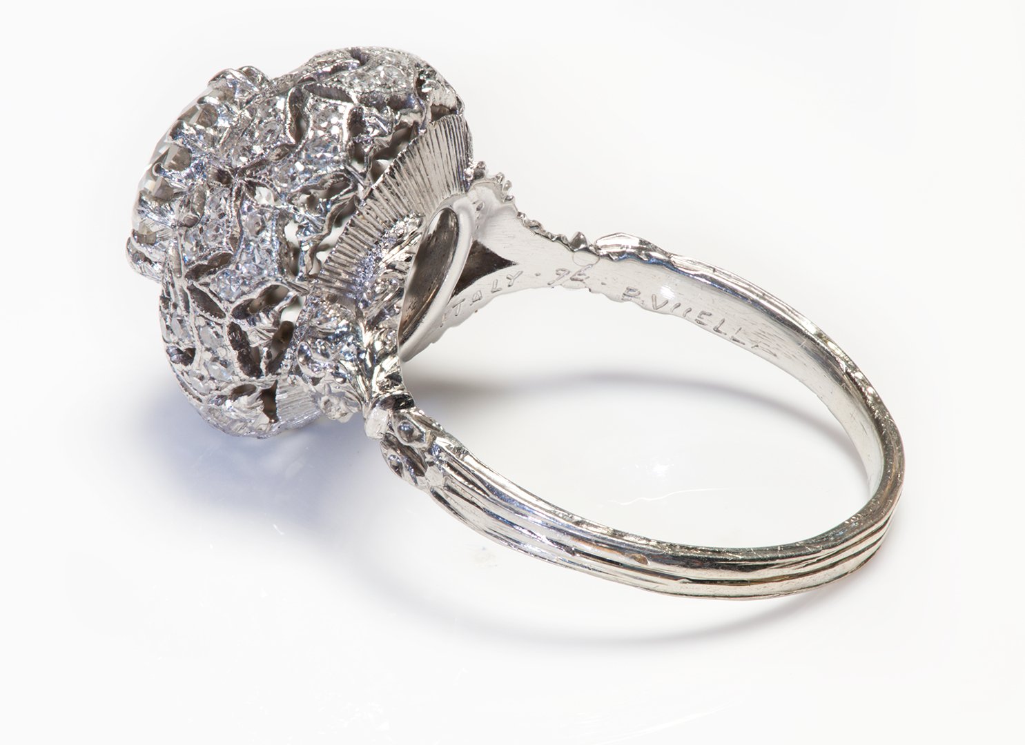 Buccellati Platinum Diamond Ring - DSF Antique Jewelry