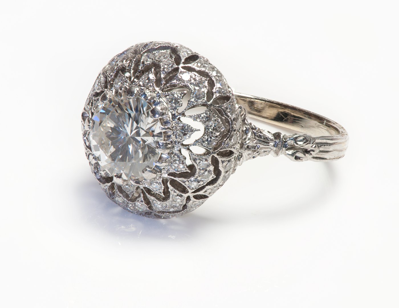 Buccellati Platinum Diamond Ring - DSF Antique Jewelry
