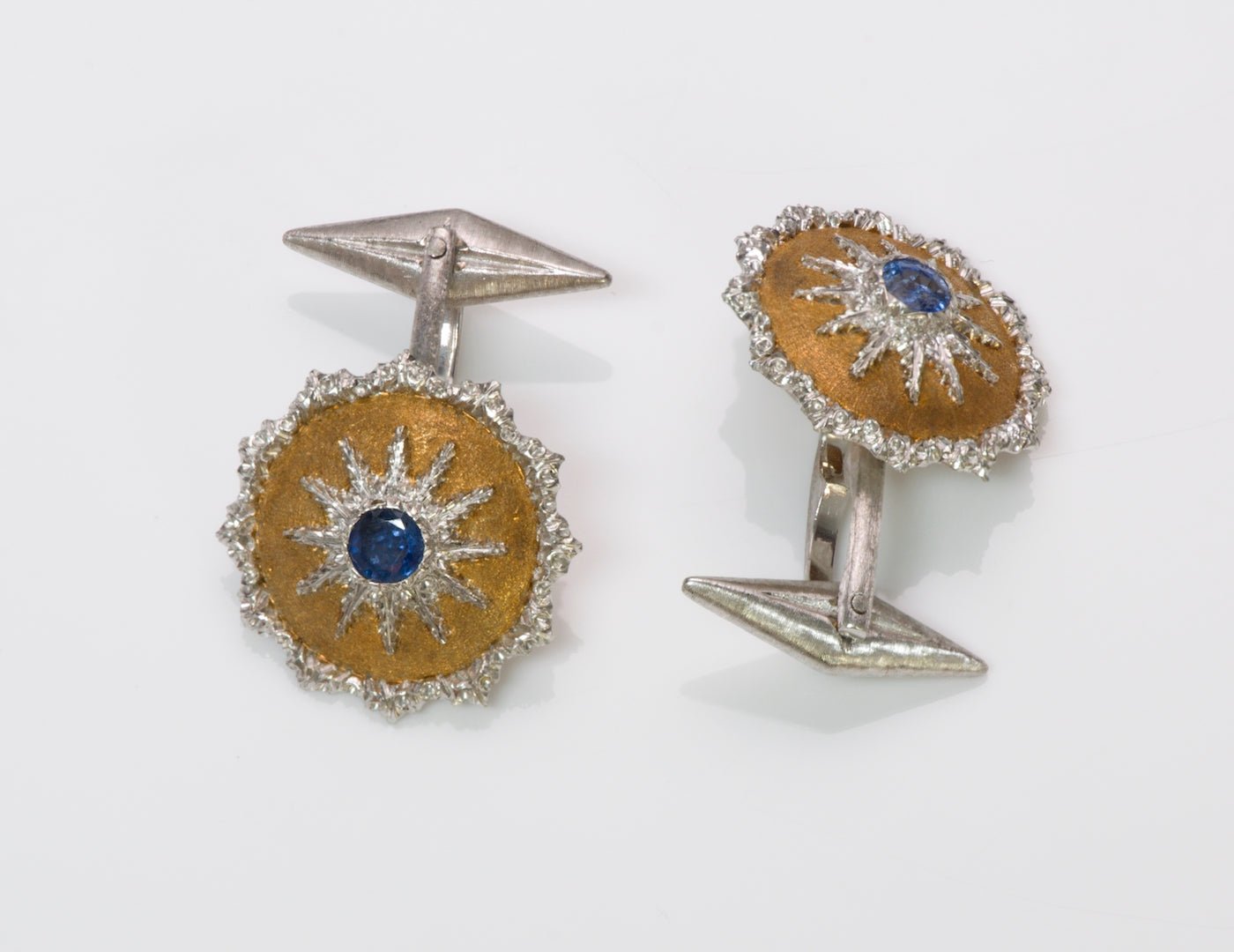 Buccellati Sapphire Cufflinks - DSF Antique Jewelry