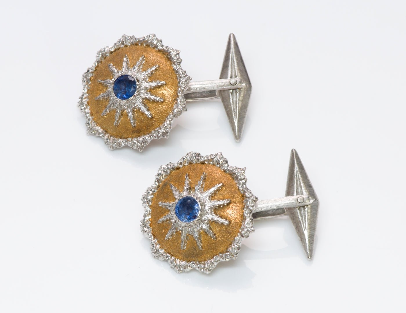 Buccellati Sapphire Cufflinks - DSF Antique Jewelry