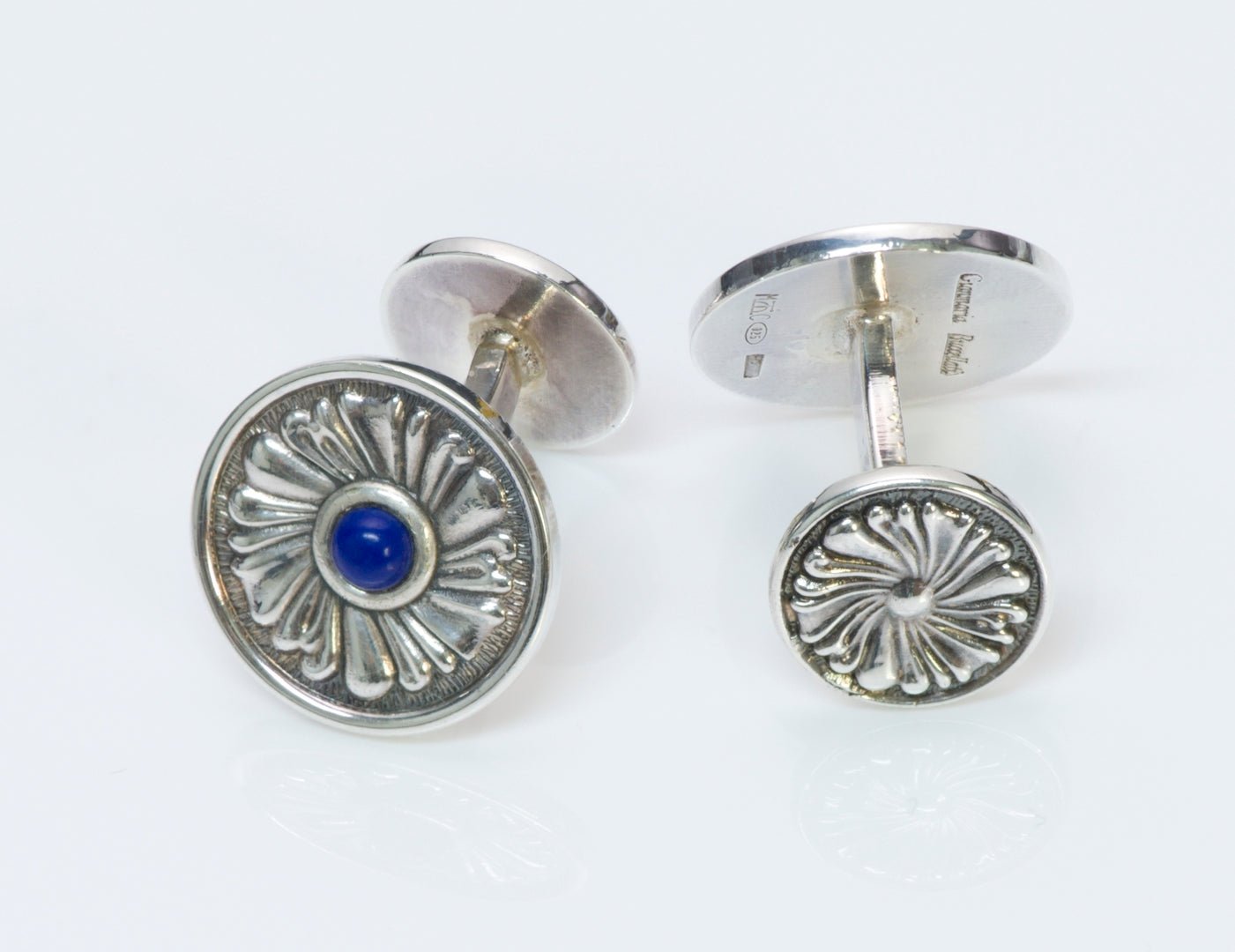 Buccellati Silver & Lapis Cufflinks - DSF Antique Jewelry