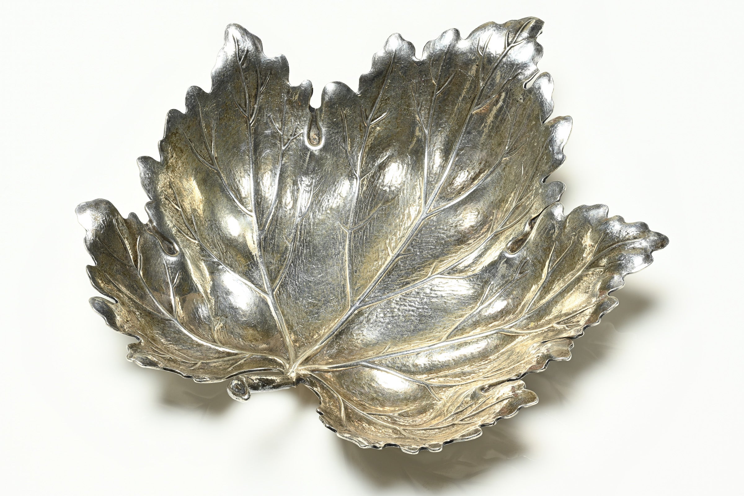 Buccellati Silver Vine Leaf Dish