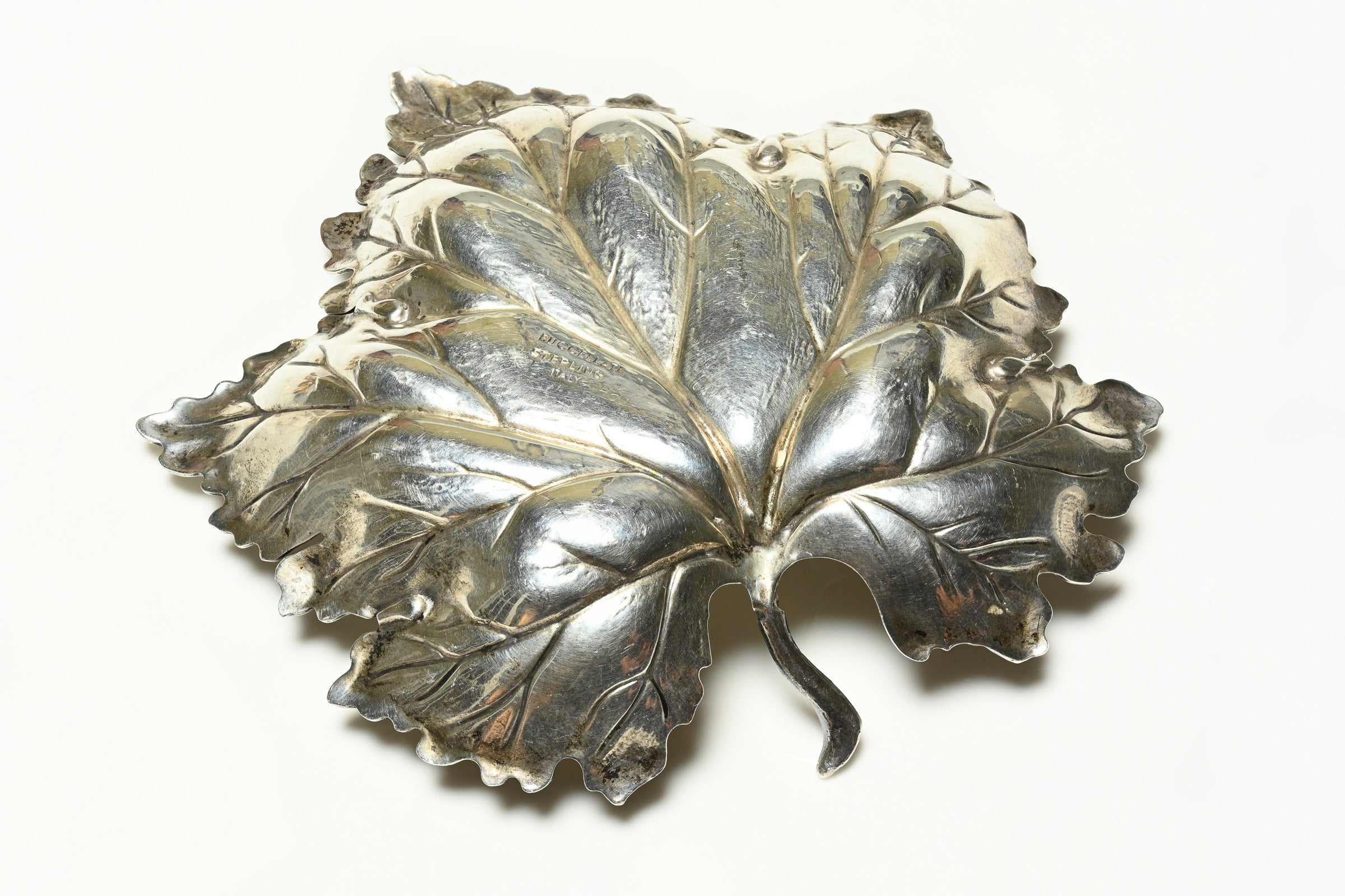 Vintage Buccellati Vine Leaf Dish