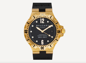 Bulgari Diagono Scuba Professional SD40G 18K Gold Automatic Men's Watch