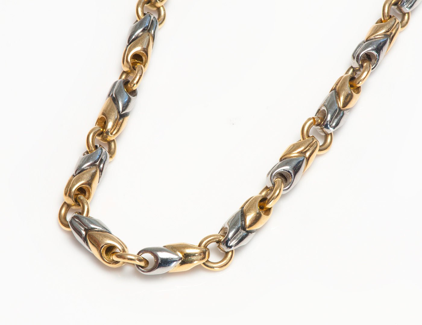 Bulgari Doppio Steel Gold Chain Necklace