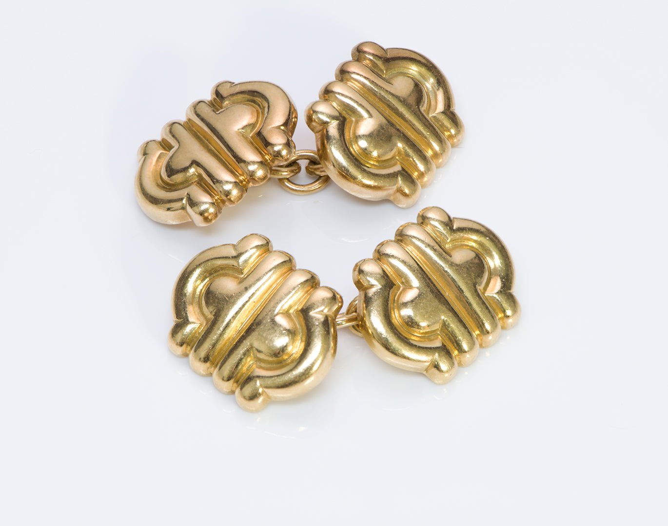 Bulgari Parentesi 18K Gold Cufflinks - DSF Antique Jewelry