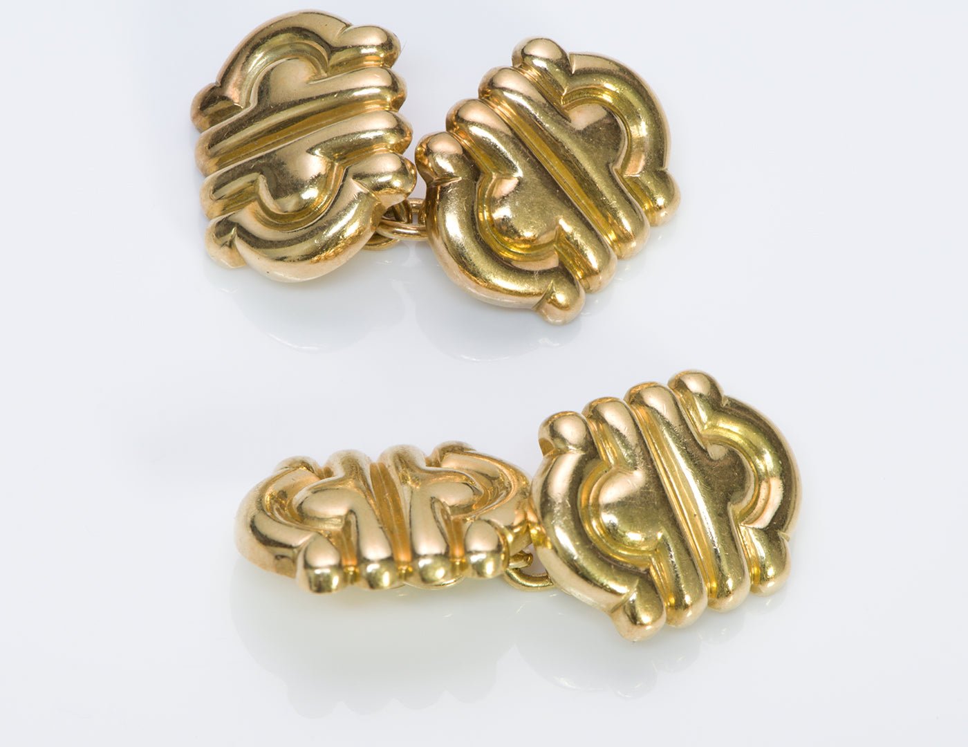 Bulgari Parentesi 18K Gold Cufflinks - DSF Antique Jewelry