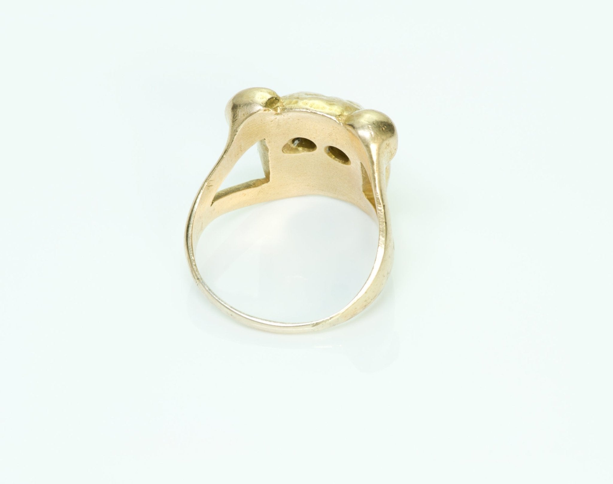 Bulldog Diamond Gold Vintage Ring