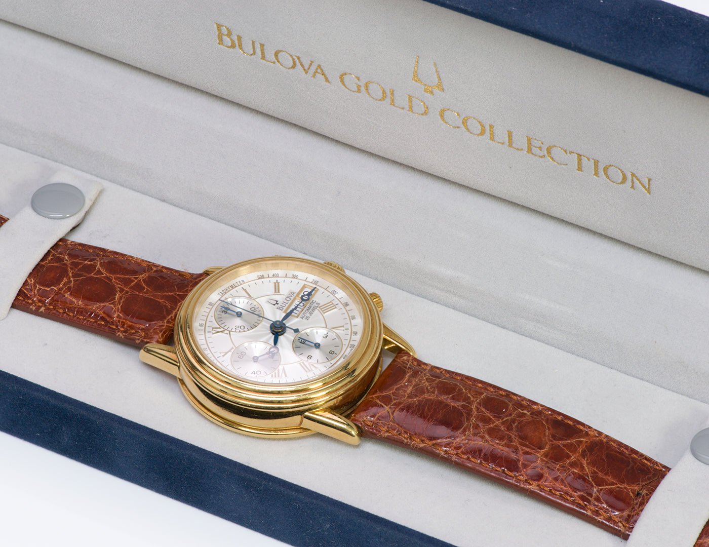 Bulova 18K Gold Chronograph Automatic Watch 60C00