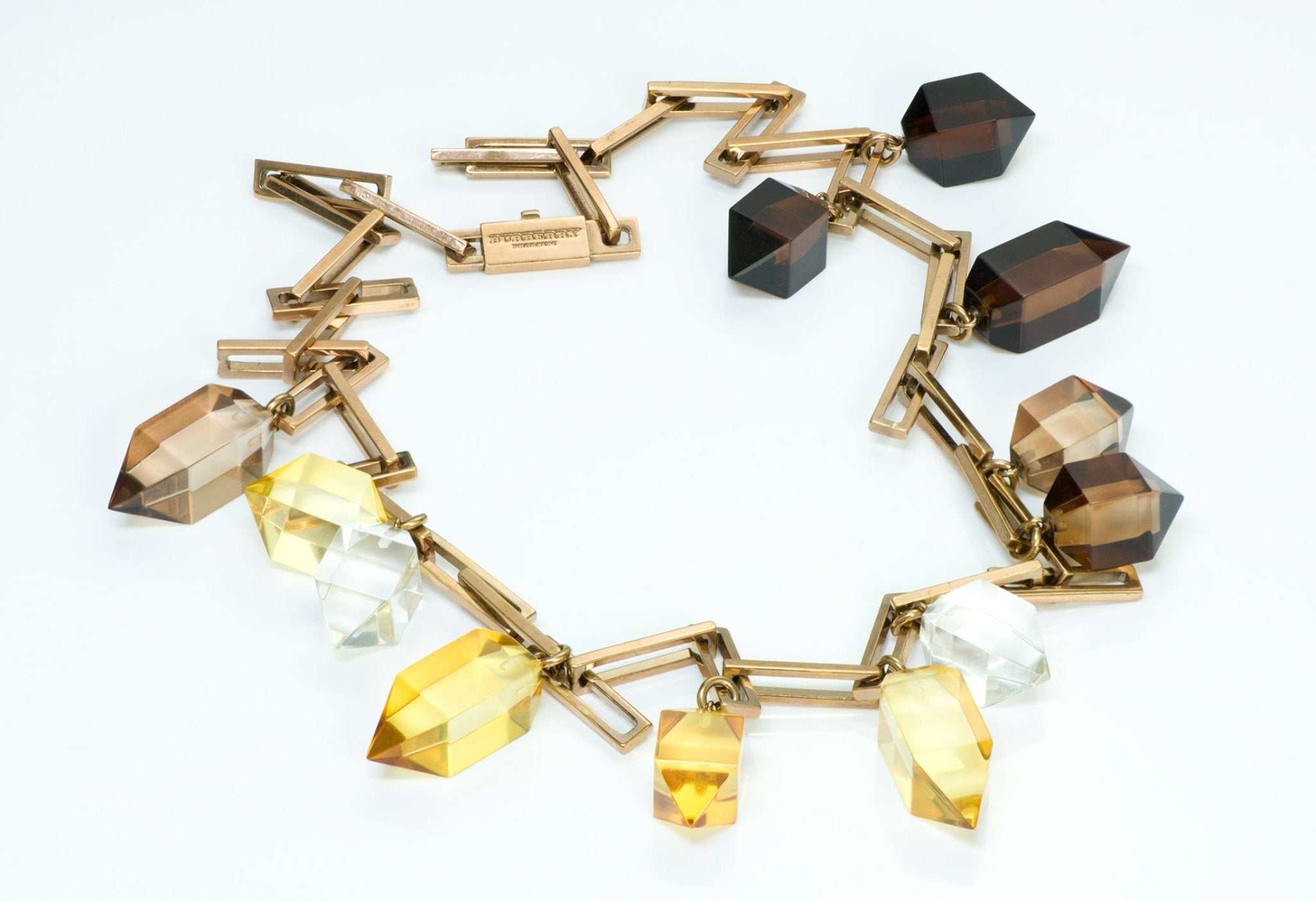 Burberry Prorsum Lucite Crystal Chain Necklace
