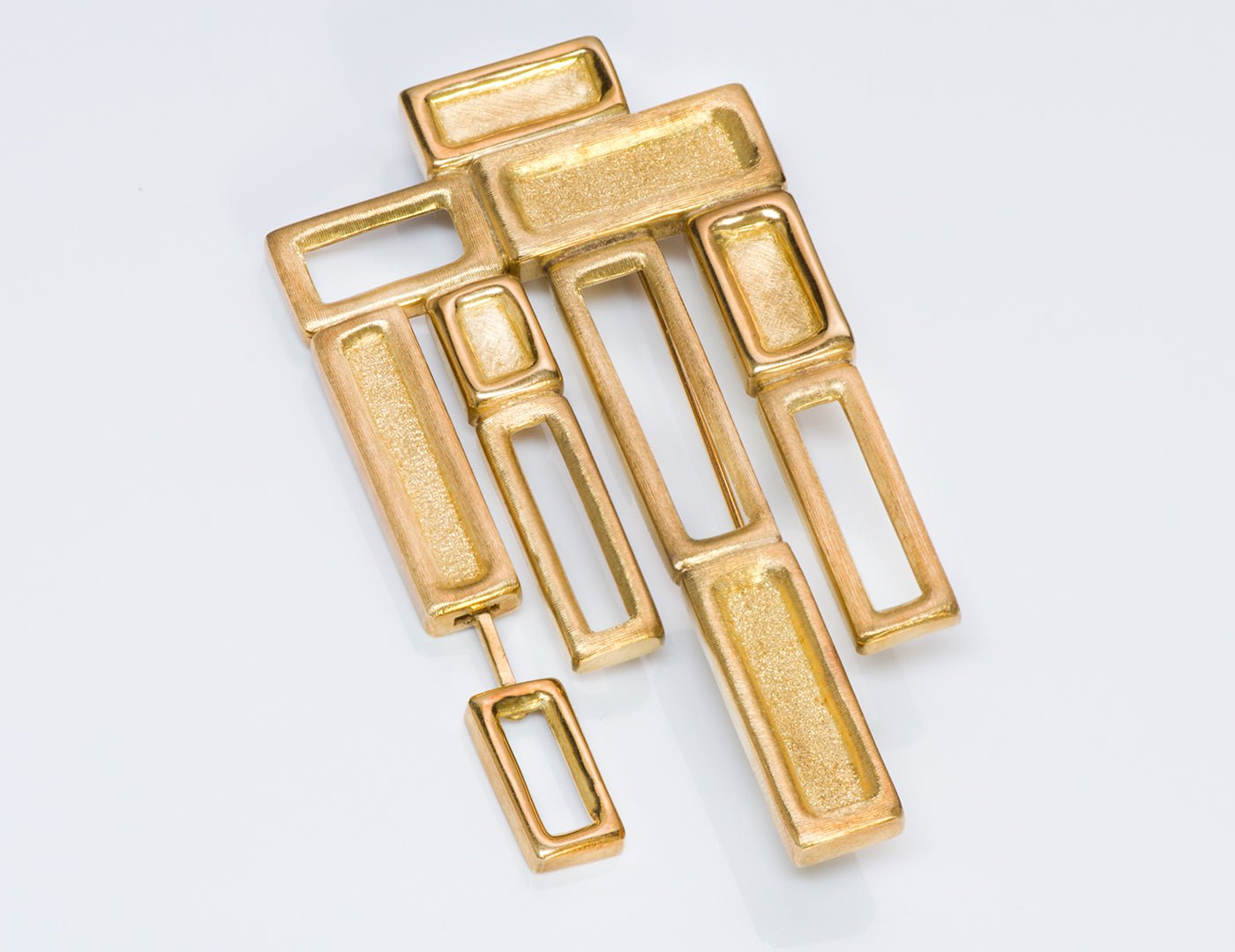 Burle Marx 18K Gold Aquamarine Amethyst Necklace Brooch Ring