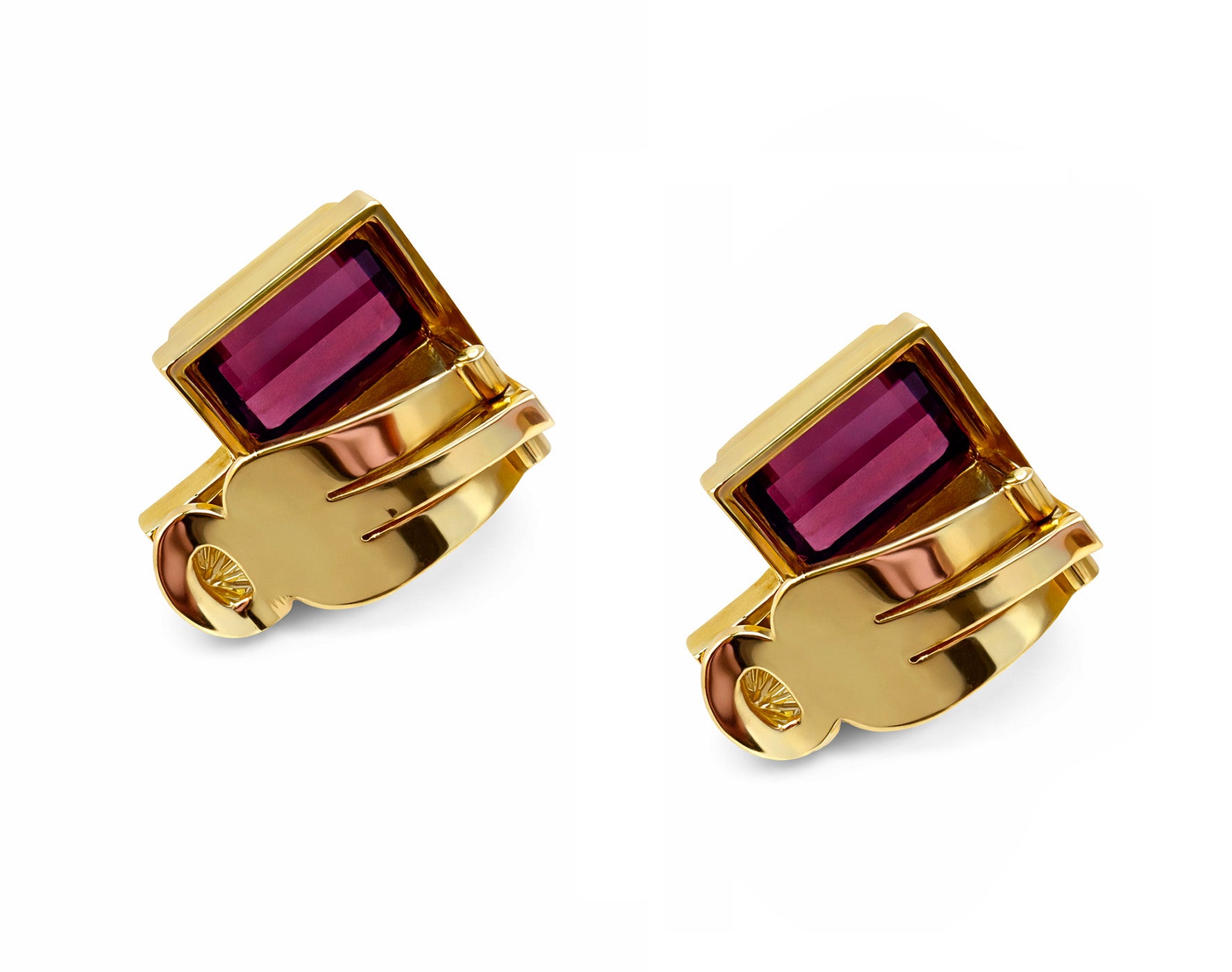 Haroldo Burle Marx Tourmaline Diamond Earrings in 18K Gold