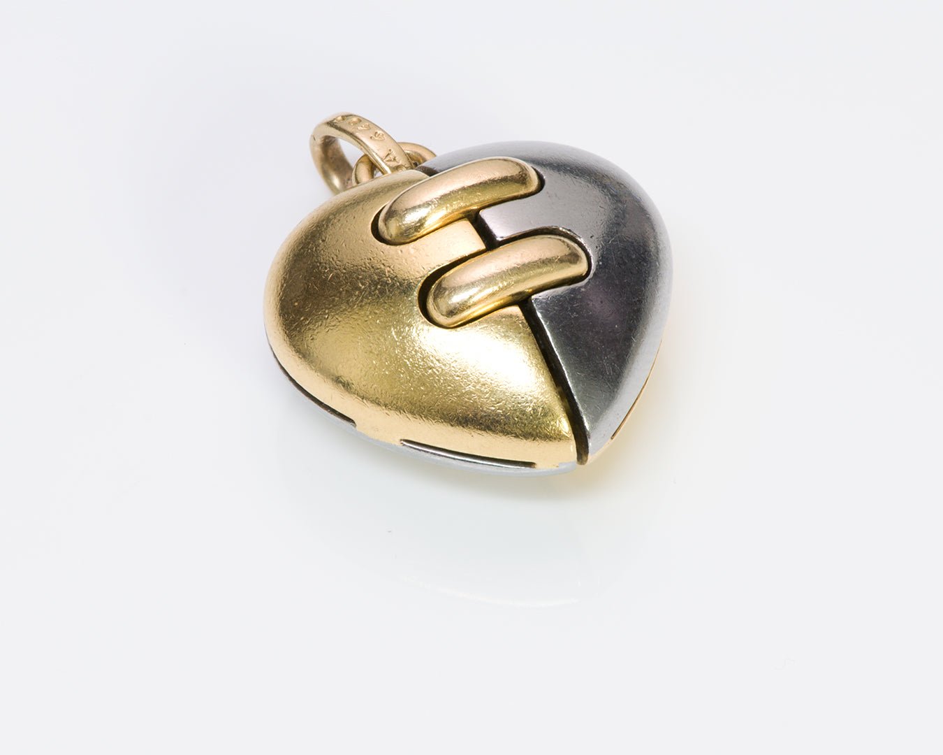 Bvlgari 18K Gold Puffed Heart Pendant