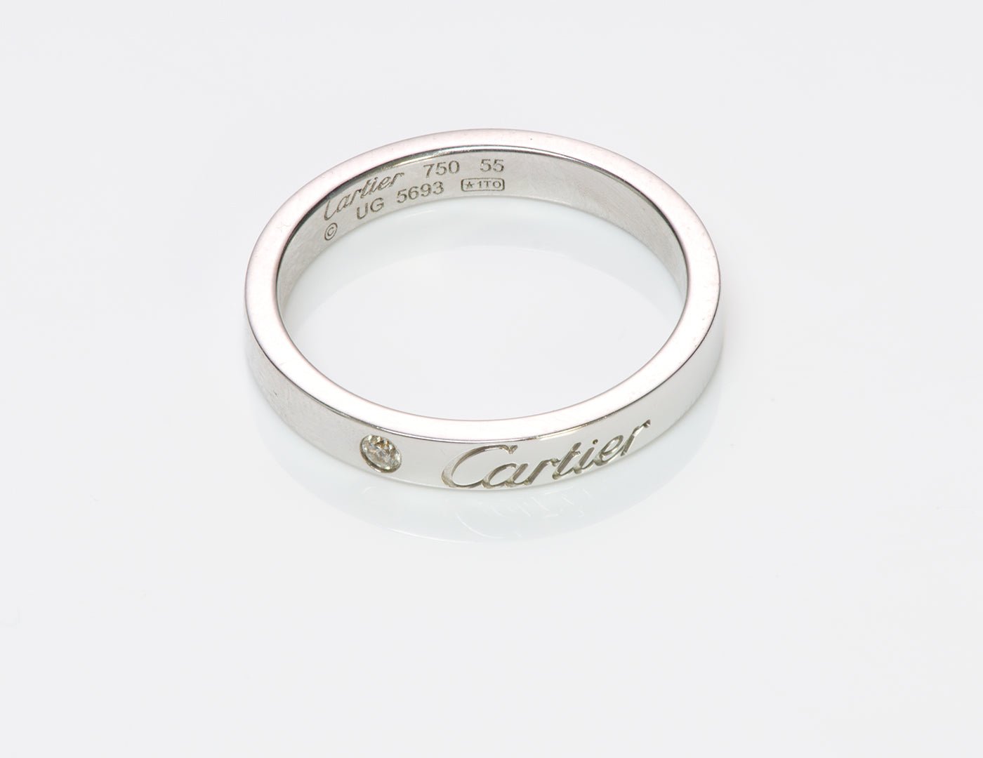 C De Cartier Diamond Gold Wedding Band Ring