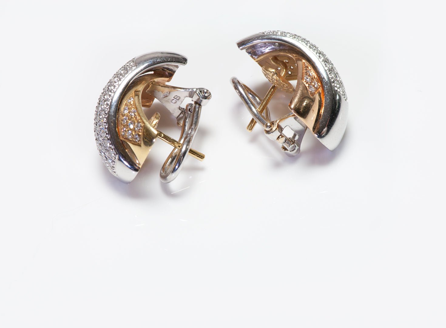 Carl Bucherer 18K Gold Diamond X Earrings