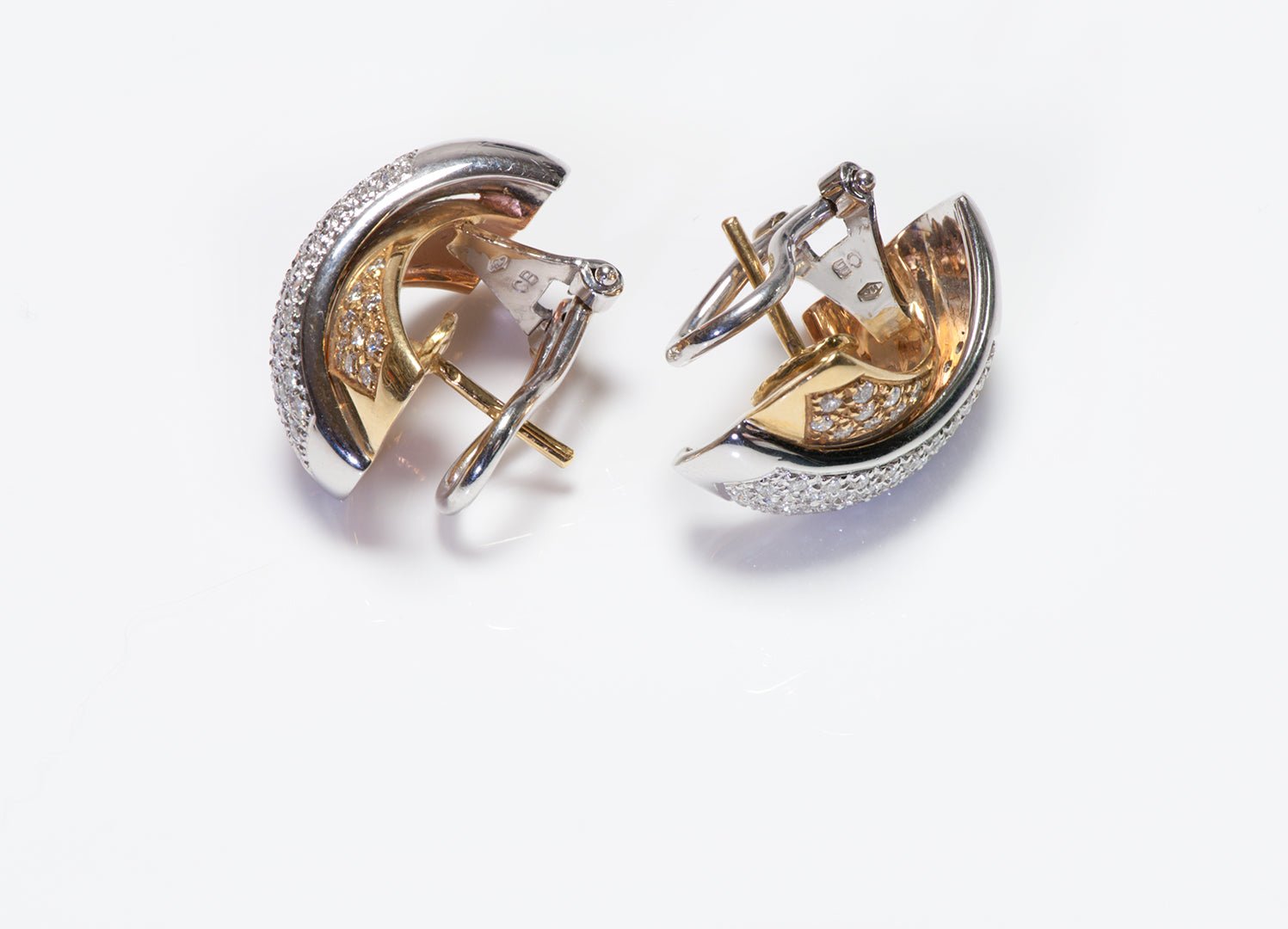 Carl Bucherer 18K Gold Diamond X Earrings