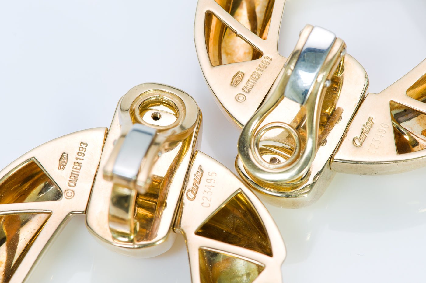 Cartier 18K Gold Door-Knocker Earrings - DSF Antique Jewelry