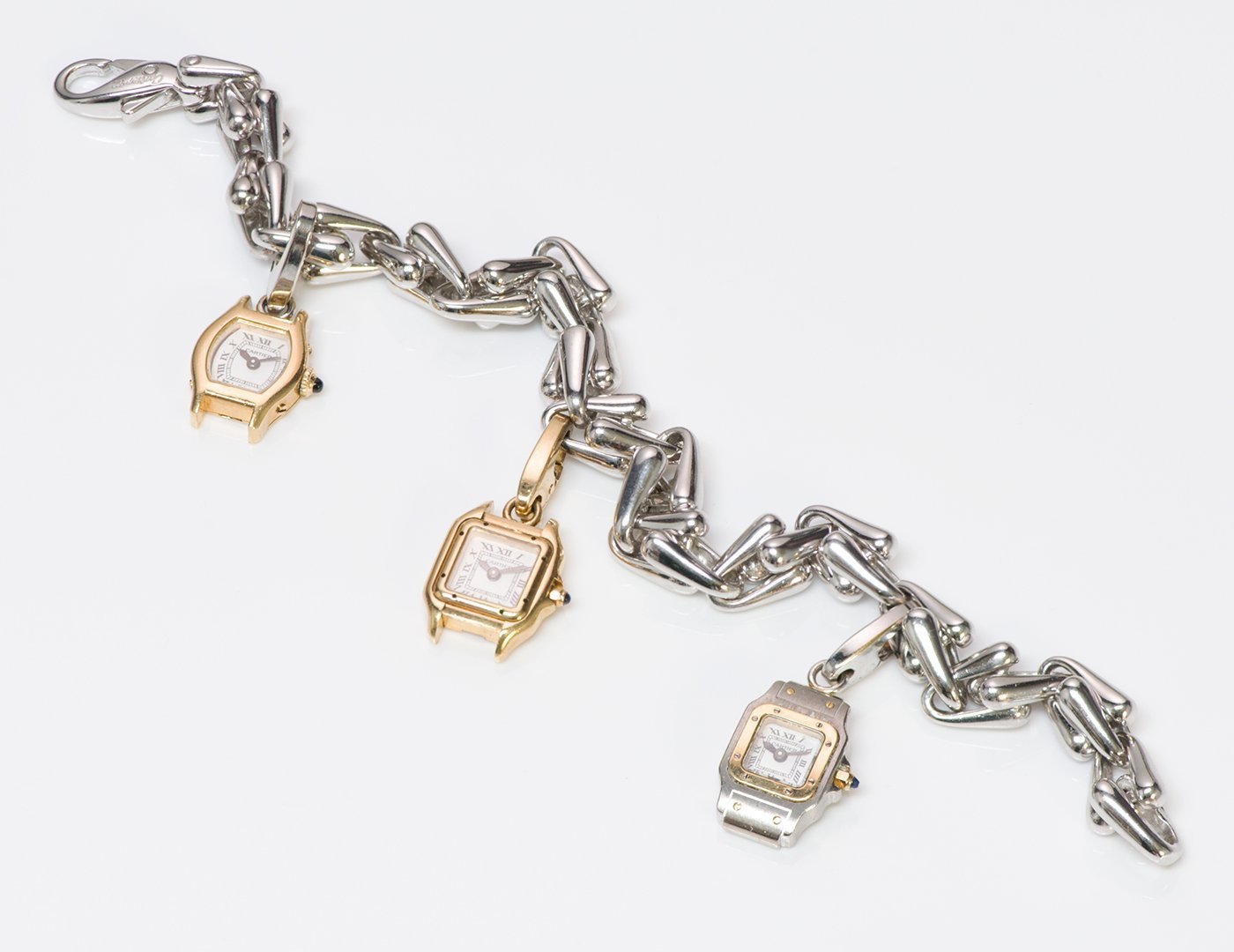 Cartier 18K Gold Watch Charm Bracelet