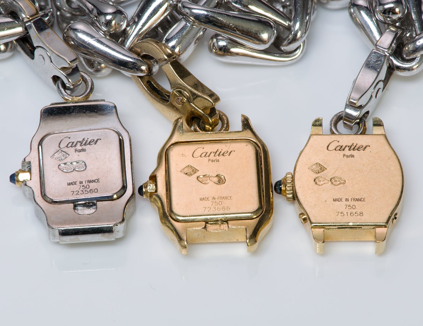 Cartier 18K Gold Watch Charm Bracelet - DSF Antique Jewelry