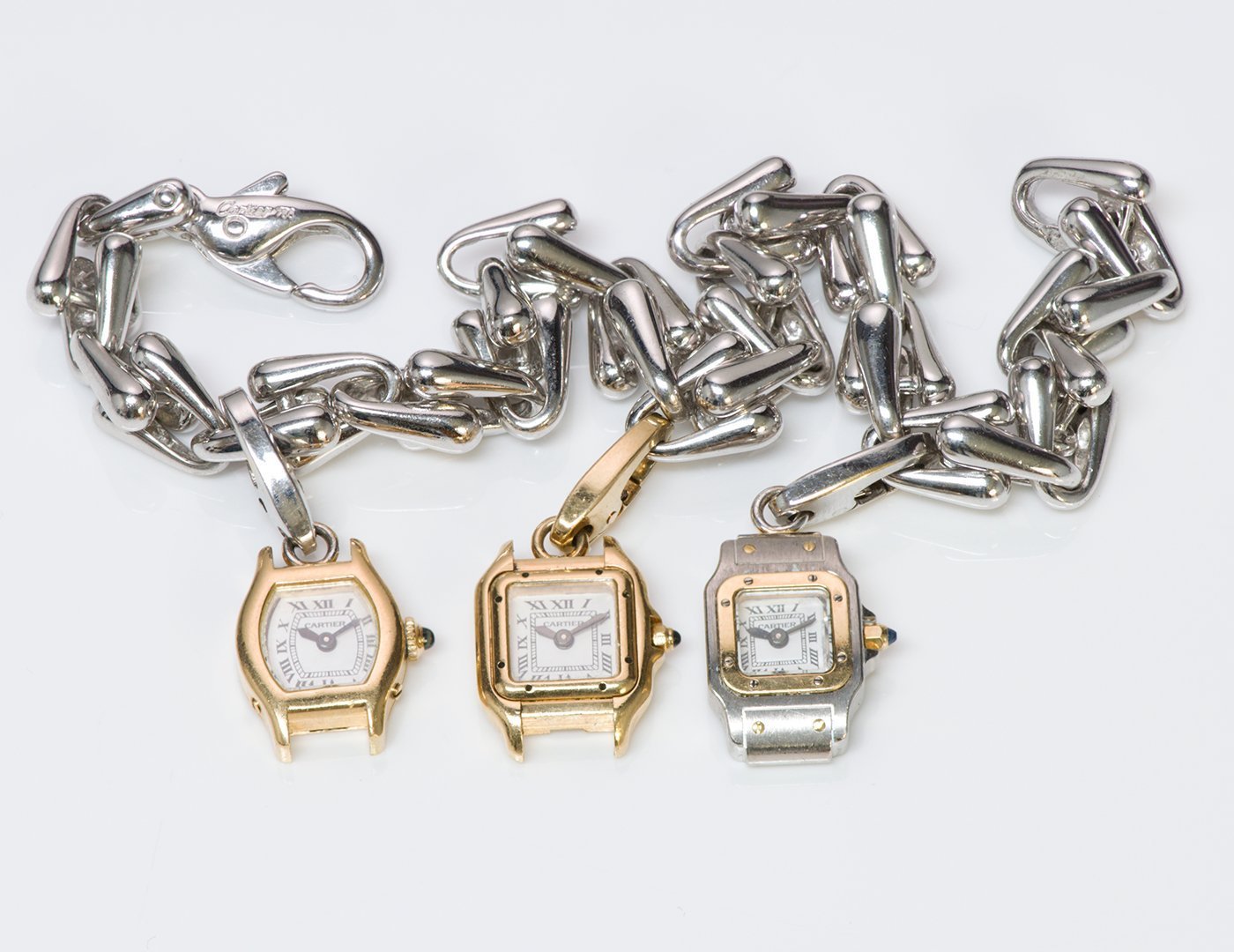 Cartier 18K Gold Watch Charm Bracelet