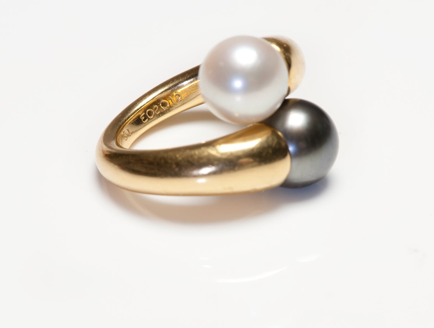 Cartier 18K Yellow Gold Pearl Toi Et Moi Ring