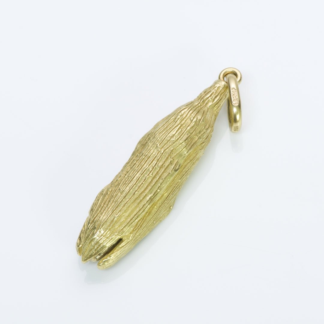 Cartier 18K Yellow White Gold Corn Pendant