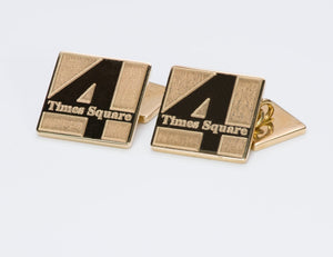 Cartier "4 Times Square" 18K Gold Cufflinks