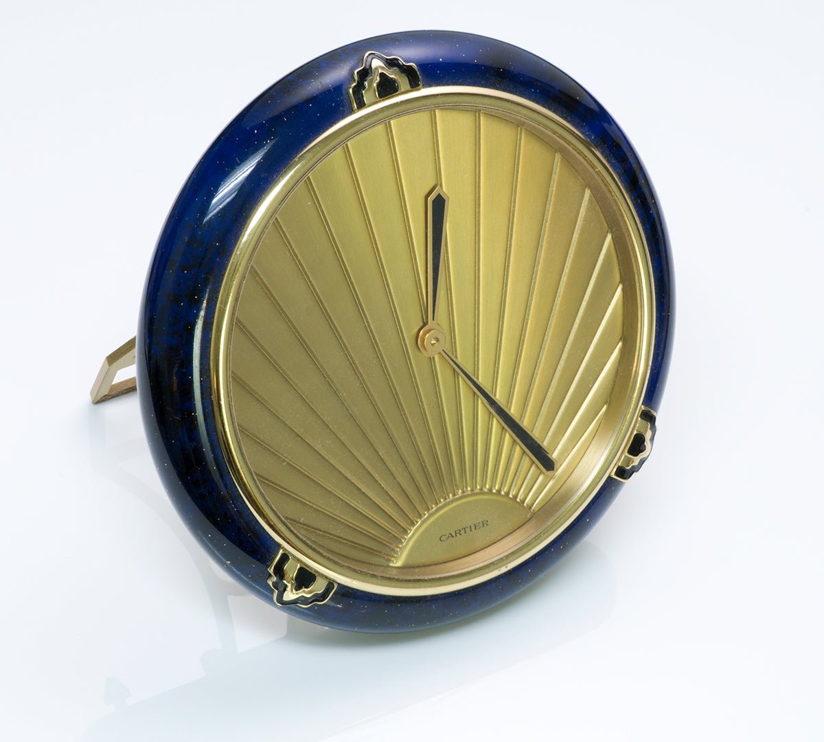 Cartier Art Deco " Lapis" Enamel Desk Clock
