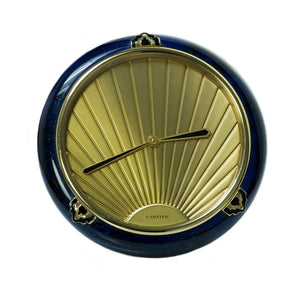 Cartier Art Deco " Lapis" Enamel Desk Clock